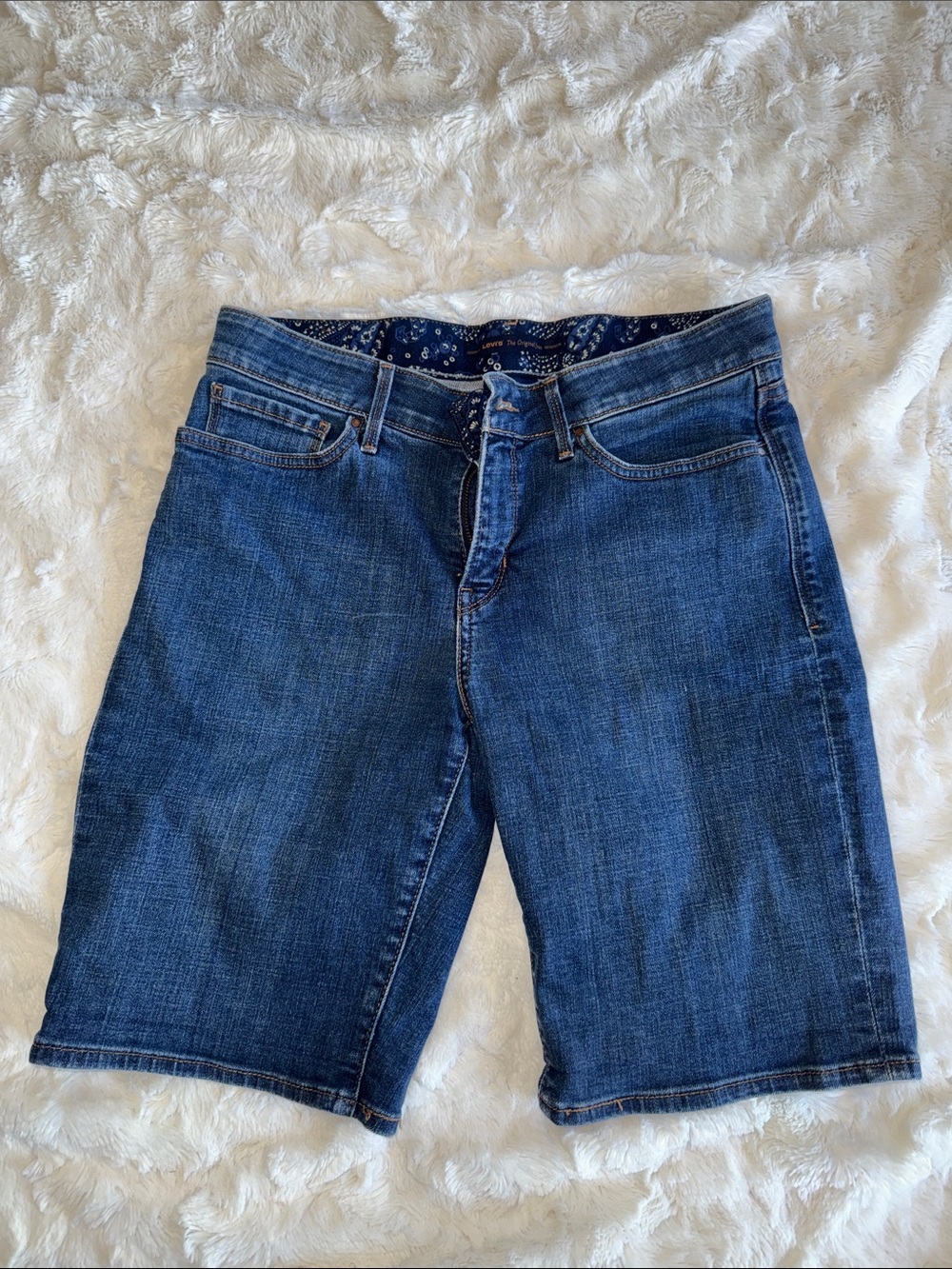 Levi's Women's Blue Denim Jean Shorts